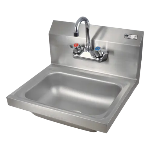 John Boos PBHS-W-1410-P Wall Mount Commercial Hand Sink w/ 14"L x 10"W x 5"D Bowl, Basket Drain