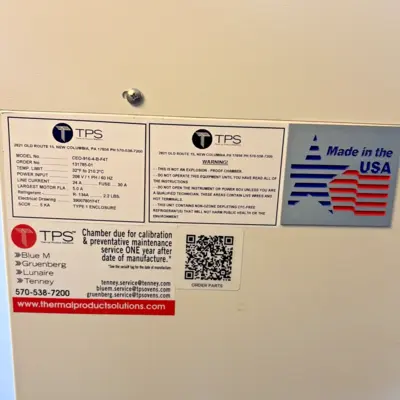 Used TPS CEO-916-4 Salt Spray Corrosion Test Chambers California US | ANACAPA EQUIPMENT BROKERS, INC #1412051