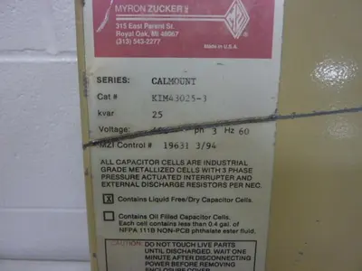 Used MYRON ZUCKER KIM43025-3 Capacitors Michigan US | Ideal Machinery #1275205
