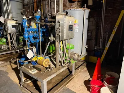 ELEVATED PUMP SKID WITH TANK AND CONTROLS
