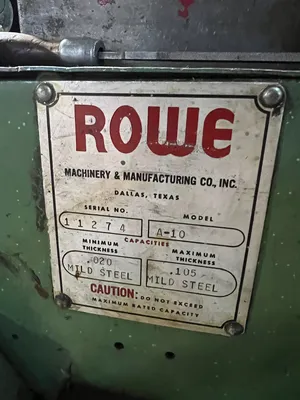 1964 ROWE A-10 Straightener, Powered & Non Powered | Universal Press & Machinery (UPM) (3)