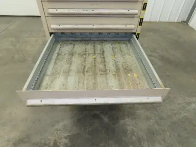 14 Drawer Industrial Tooling Storage Cabinet 30x29x61" Lyon Lista Vidmar Box
