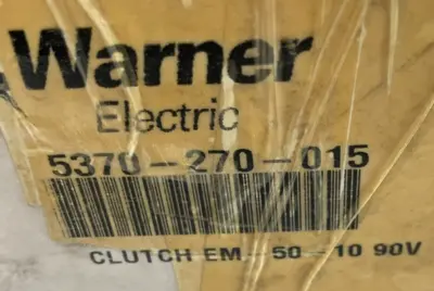 NEW WARNER ELECTRIC 5370-270-015 CLUTCH BRAKE EM 50-10 90V 5370270015