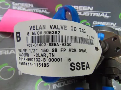 Velan F03-01402-SSEA-H330 1/2" Ball Valve New