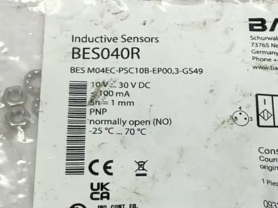 BES040R, BES M04EC-PSC10B-EP00,3-GS49 | Balluff BES040R Inductive Proximity Sensor 10-30VDC BES M04EC-PSC10B-EP00,3-GS49 - New Other