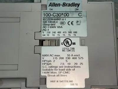 Used ALLENBRADLEY 100C30*00 PLC Contactors Ohio US | HGR 24 #1518464