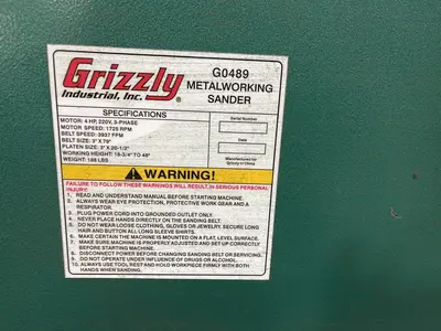 USED GRIZZLY INDUSTRIAL INC G0489