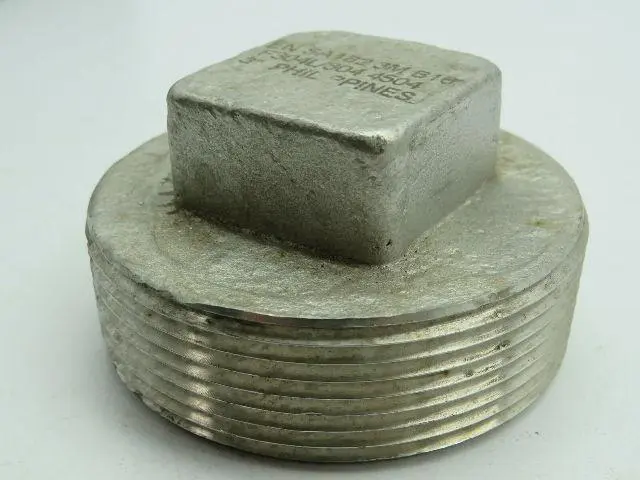 EN SA182 3M B16 F304L/304 4504 3" Stainless Steel Plug