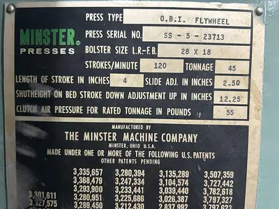 USED MINSTER 5SS