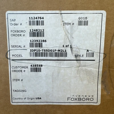 New | in-Stock Foxboro Invensys IDP10-TS5D01F-M2L1 Test Equipment - Other Indiana US | J&J Industrial Supply #1258315