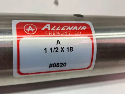 New | in-Stock ALLENAIR A 1-1/2X18 Pneumatic Cylinders Ohio US | Surplus Asset Holdings #1247268