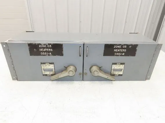 Westinghouse FDPT3633 Safety Switch Twin Fusible 600VAC 3 Pole 100 Amp Series A