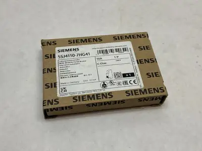 USED SIEMENS MINIATURE CIRCUIT BREAKER 10A 1-POLE C-CHAR.