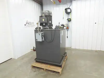 Parker Hydraulic Power Unit 44GPM 200Gal Tank Dual Variable Pump 40Hp 230/460V