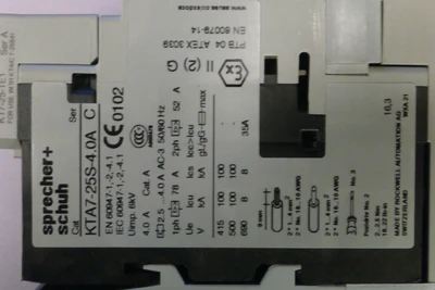 USED SPRECHER AND SCHUH KTA7-25S-4.0A  WITH CA7-9D-10