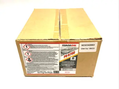 NEW HENKEL CORPORATION 2-COMPONENT MULTIPURPOSE BONDING ADHESIVE, BOX OF 6, 75G PACKAGES