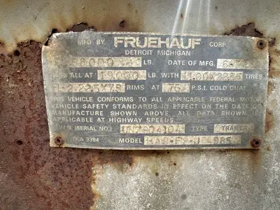 Used 1978 FRUEHAUF 985 CU FT Tanker Trailers New Jersey US | Proxy Equipment #1388809