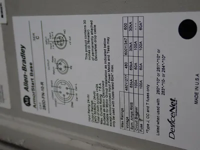 Used ALLENBRADLEY 280DF12Z10CGRW3PI Starters Ohio US | HGR 24 #885602