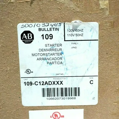 NEW ALLEN BRADLEY 109-C12ADXXX MOTOR STARTER SER.C 109C12ADXXX