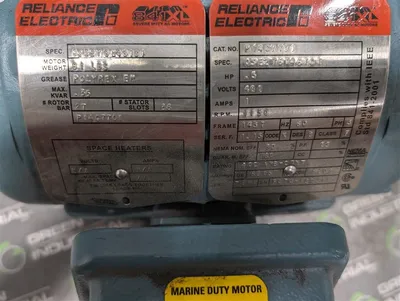 Reliance Electric P14G7701 Severe Duty AC Motor .5 HP 460VAC 143T Frame Used