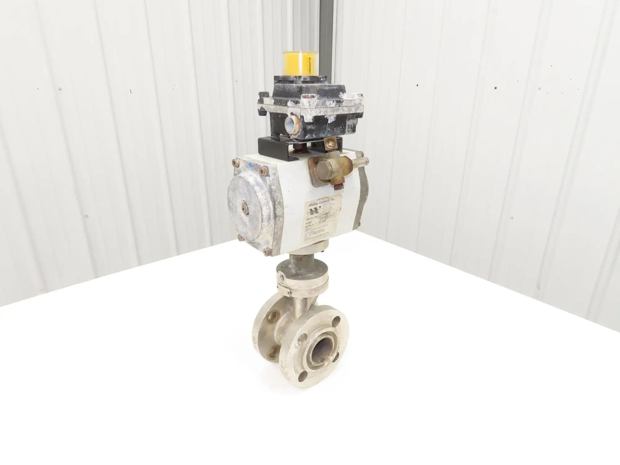 Warren Controls 1.5" CW-12MW  Ball Valve Flanged w/Pneumatic Actuator