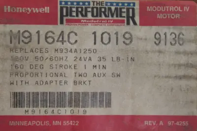 NEW HONEYWELL M9164C-1019 MODUTROL IV MOTOR M9164C1019