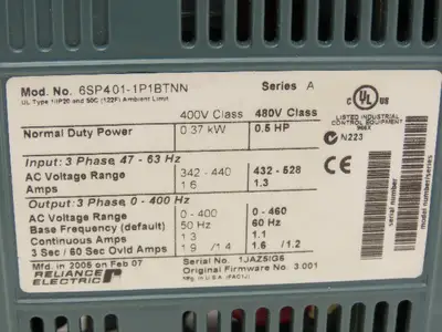 Used RELIANCE ELECTRIC _UNKNOWN_ Variable Speed Drives Indiana US | Arrow Industrial #1316622