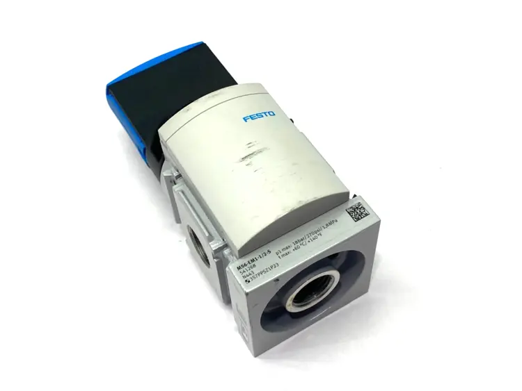 Used Festo Pneumatic Manual On/Off Valve 541268 MISSING SILENCER Solenoid Valves Michigan US | Maverick Industrial Sales #1393726