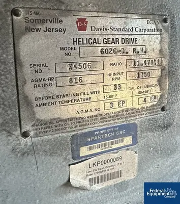 USED Davis-Standard 6" Davis Standard Egan Extruder, 44:1 L/D, 400 HP
