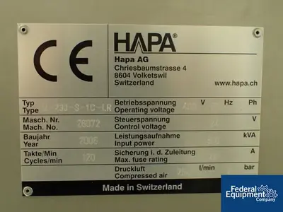 USED Hapa Hapa Flexo Foil Printer, Model H-230-S-1C-LR