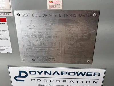 DYNAPOWER 2000 kVA 13800 Delta to 600Y 3PH Dry Type Transformer Copper Windings