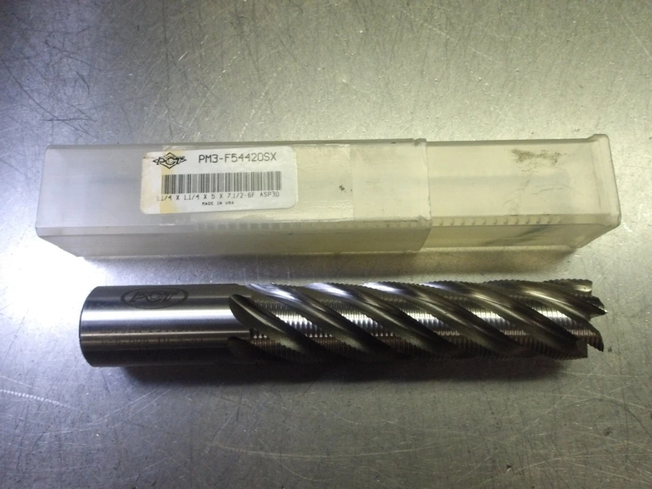 PCT 1.250" 6 Flute HSS Roughing Endmill 1.250" Shank PM3-F54420SX (LOC779)