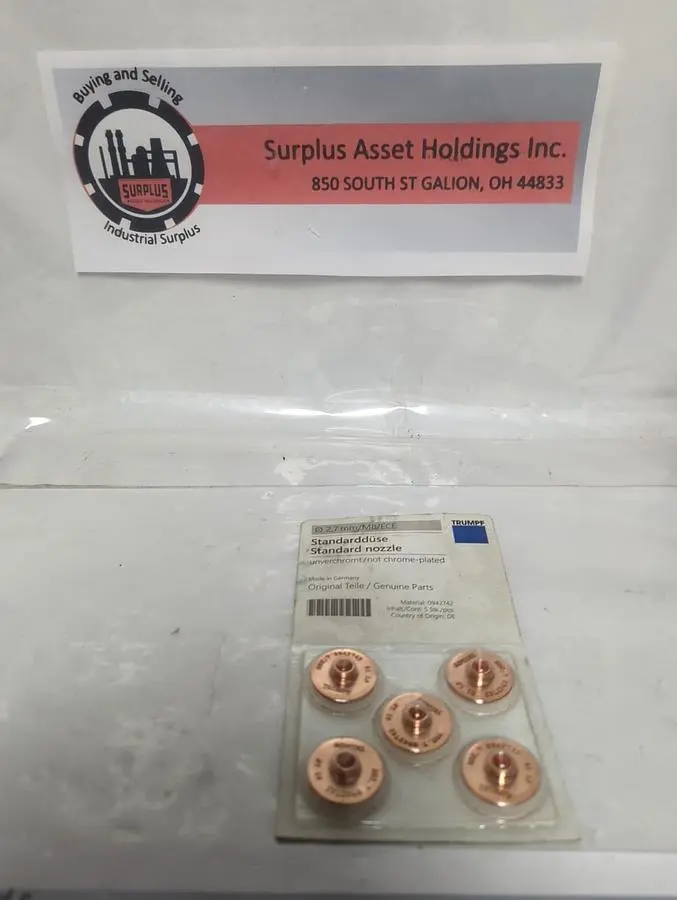 New | in-Stock TRUMPF 0942742 Nozzles Ohio US | Surplus Asset Holdings #1236012