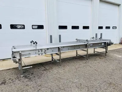 KleenLine 14.5ft Dual Belt Stainless Steel Flat Conveyor