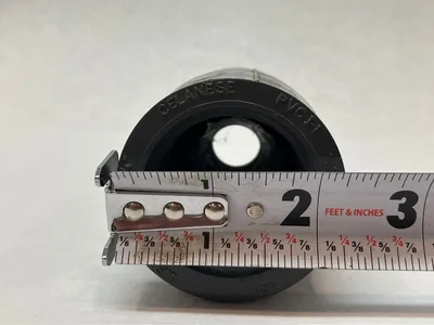 USED CELANESE 1-1/4" X 1/2" REDUCER BUSHING FLUSH STYLE PVC-I NSF 3-3/16" OAL