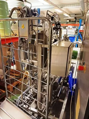 Westfalia CSC 6-06-476 hydro-hermetic clarifier skid, 316L SS.