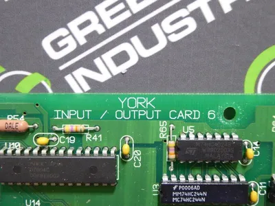 York 031-013850-000 Chiller Input/Output Control Board Rev. E Used