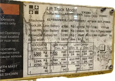 USED HYSTER V30XMU