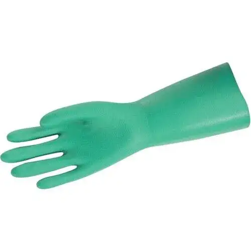MCR Safety 13" Green Chemical Resistant Nitrile Safety Gloves Small 12 Pair