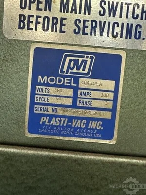 USED 1995 PLASTI-VAC INC. 404-DP-A