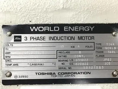 USED TOSHIBA JIS C 4004 20 HP