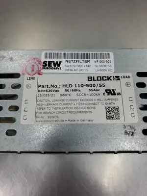 USED BLOCK HLD 110-500/55 Filter Module, 55A, 520VAC