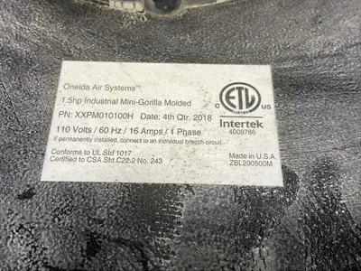 USED 2018 ONEIDA AIR SYSTEMS XXPM010100H
