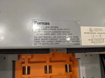 USED SIEMENS NUMBER: MXD63S800A