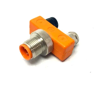 USED LUMBERG AUTOMATION M8 M12 TO X2 M8 CABLE SPLITTER TEE