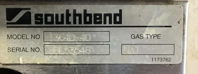 152-0343 Southbend 1364D Gas 4 Burner Range & Oven