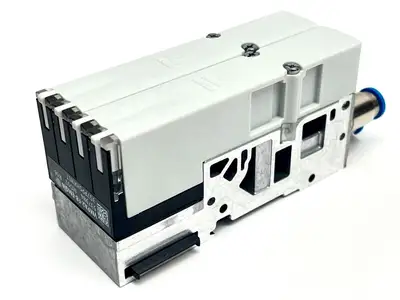 VMPA2-FB-AP-2-1 | Festo  Sub Base w/ VMPA2-FB-EMG-4 and (2x) VMPA2-RP Covers - Used
