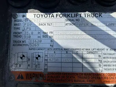 Used 2016 TOYOTA 8FGCU32 Misc Forklifts Illinois US | Somerset Equipment Sales #1542795