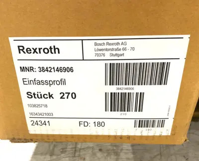USED BOSCH REXROTH SLOT PROFILE L=2000 GRAY, BLACK LOT OF APPROX. 1200