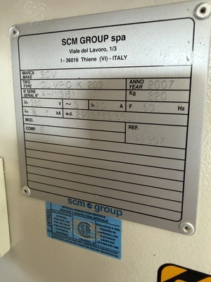 Used 2007 SCM OLYMPIC K 203 Edge Banders Ontario CA | Aldan Woodworking Machinery #1304847